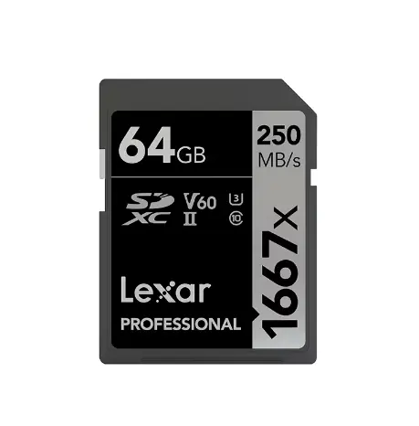 Lexar SD kart için toptan fiyat 1667X 64GB 256GB 128GB R250MB/s W120MB/s SD Flash bellek mikro TF kart kamera için