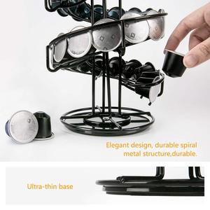 Office บ้านกาแฟ <span class=keywords><strong>Pod</strong></span> Appliance สีดำลวดโลหะ Spiral Design Dolce Gusto แคปซูลกาแฟผู้ถือ - Product Image 5