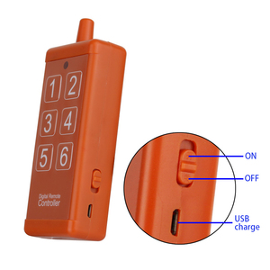 DC3.7V 6 pulsanti RF telecomando Wireless 315/433MHz universale USB batteria ricaricabile industria telecomando senza fili - Product Image 5