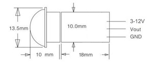 3-15V Small Size Delay time <strong>adjustable</strong> <strong>PIR</strong> Module SB412 With Anti-EMI Function - Product Image 4