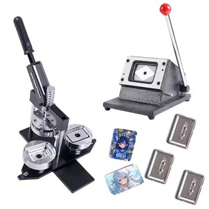 DIY Manual Forma retangular 90*65mm Frigorífico Magnet Maker Botão faz a máquina com cortador seletivo e Materiais