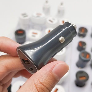 OEM Mini Dual USB Car Charger with Quick Charge 18W <strong>Power</strong> Delivery 30W 40W <strong>Output</strong> 5V 2A <strong>Input</strong> Fast Mobile Phone USB <strong>Adapter</strong>
