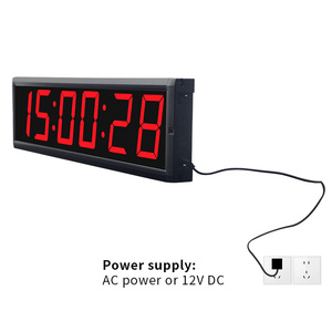 E-Serie 4 Zoll 6-stellige LED-Wanduhr mit großem Display und Countdown/Countup/Stoppuhr/WRC-Multifunktions-Intervall-Timer