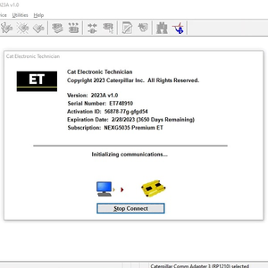 Software de diagnóstico para técnico electrónico Cat ET 2023A, última versión con 1 tiempo de activación gratuita