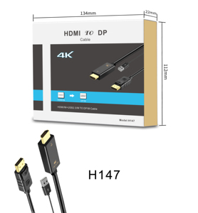4K 60Hz <strong>HDMI</strong> to DisplayPort Adapter/Converter <strong>HDMI</strong> Male+ USB2.0 to DP Male <strong>Output</strong> Dongle with Audio Cable 1.8M - Product Image 5