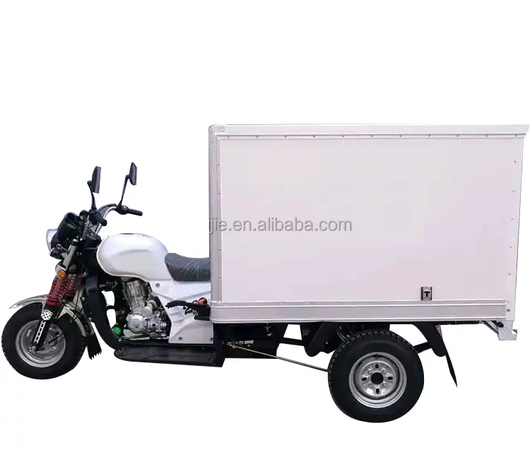 Pabrik Grosir Bermotor Tiga Roda Kargo Sepeda Motor Becak Motor Tricicle dengan Kotak Wadah