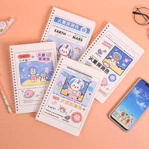 可爱卡通线圈书初中生A5笔记本女生心加厚记事本小学横线日记 - Product Image 3