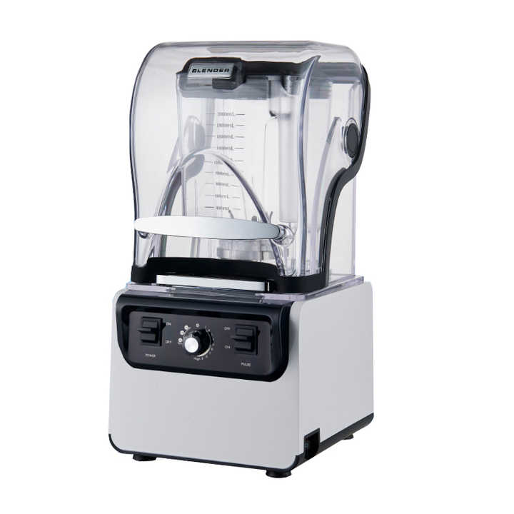 Mélangeur à glace professionnel à faible bruit avec capot de silencieux 1800 Watts Restaurant Strong Ice Smoothie Mixer