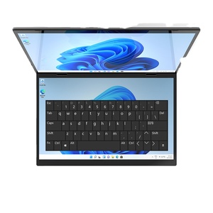 Yoga kitap 360 derece çift ekran çevirme dizüstü tam boyutlu çift IPS ekran dizüstü bilgisayar ışık ince taşınabilir - Product Image 2