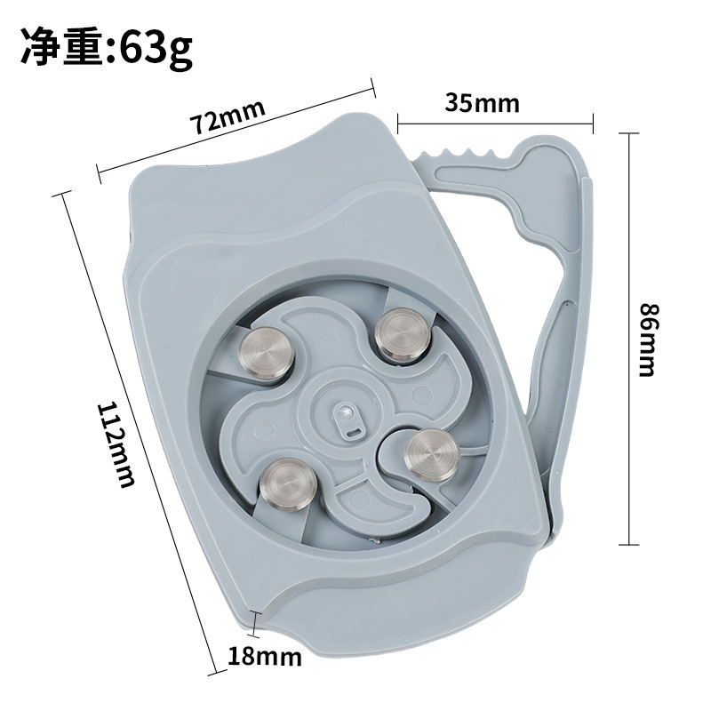 Ouvre-boîte en plastique gris (63g)