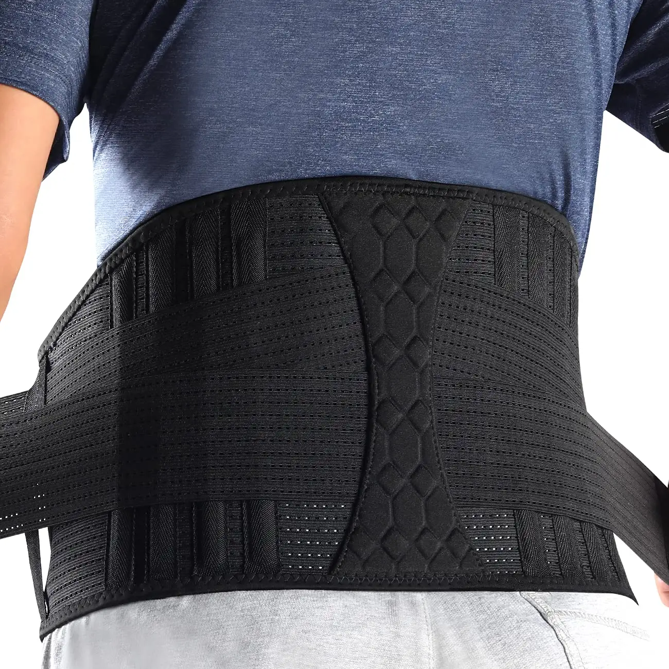 女性と男性のための高品質の低価格のバックサポートベルト、坐骨神経痛のための通気性のある腰部腰ブレースの痛みの緩和
