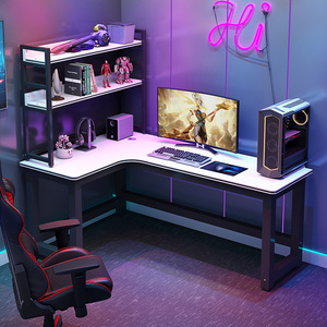 Esquinero simple multifuncional para juegos, mesa de ordenador de escritorio, metal, madera, mesa competitivo