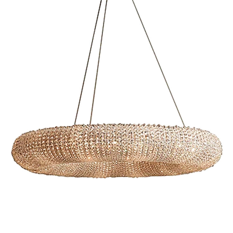 Restoration Crystal Halo Smoke Crystal Chandelier Lights