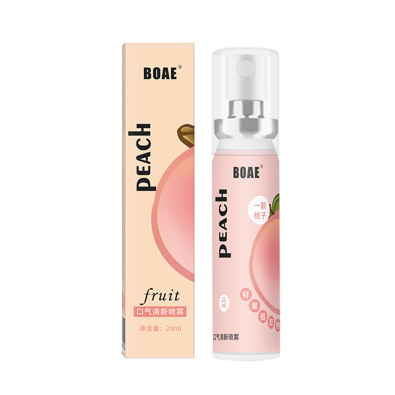 Fruit-flavored oral spray-peach flavor