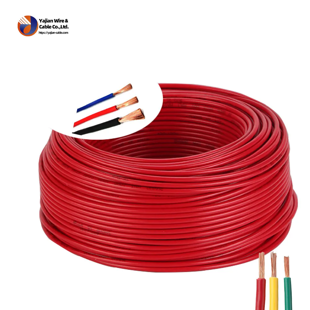 Buena calidad de cobre aislado 450/750V Pvc aislamiento carcasa de un solo núcleo y alambre de construcción H07vu Bv Cable