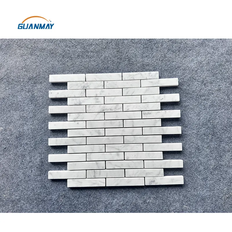 Customized Natural Carrara White Square Shaped Kitchen Bathroom Living Room Floor Wall Stone Marble Mosaic Tiles