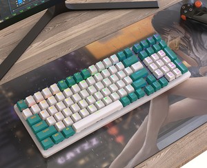 Teclado mecánico inalámbrico Bluetooth personalizado con cable Hot Swappable 100 keycaps Teclado retroiluminado teclado de computadora para juegos completos - Product Image 6