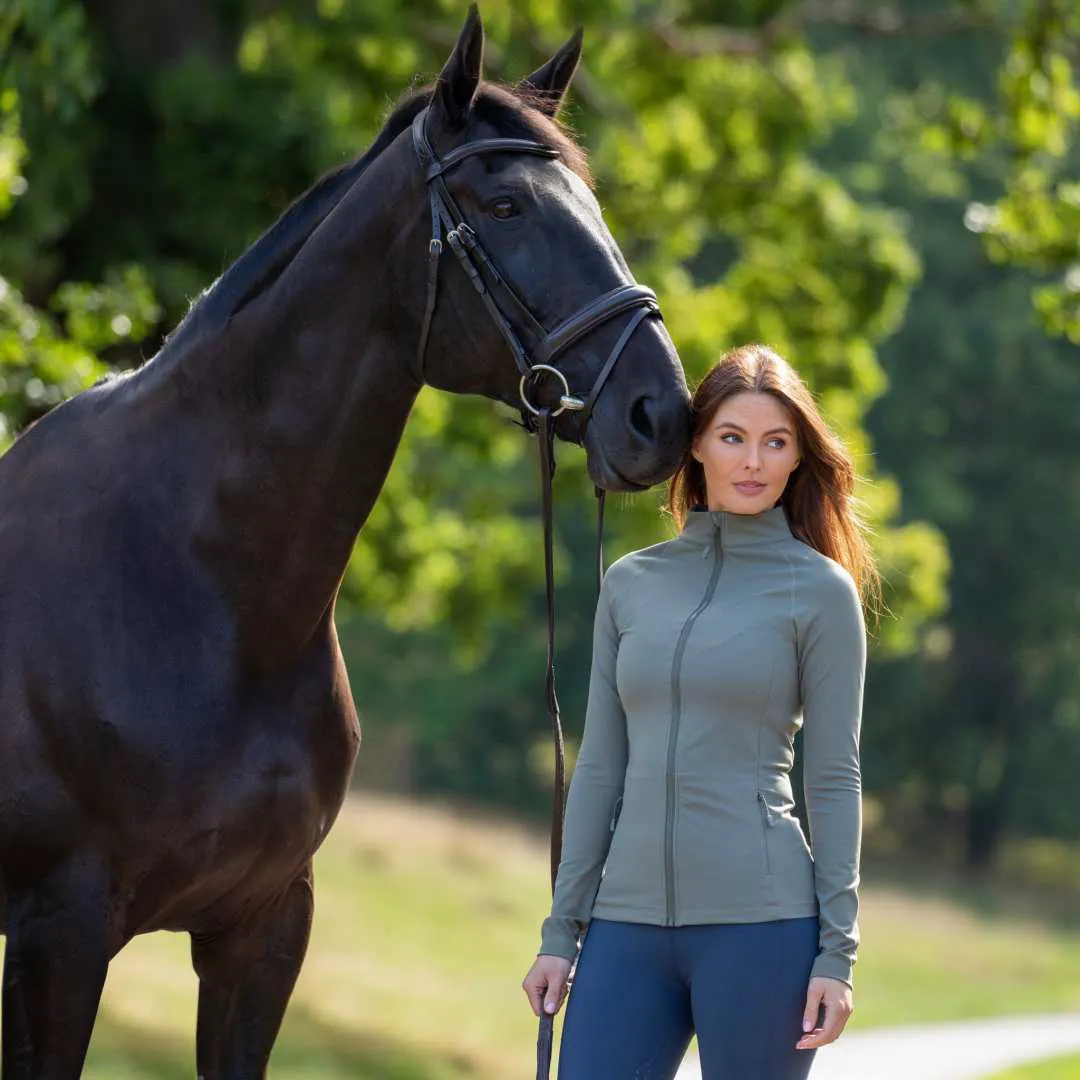 Camisa ecuestre de alto impacto, camisa de manga larga para montar a caballo, chaquetas con cremallera completa, camisas de competición ecuestre para mujer