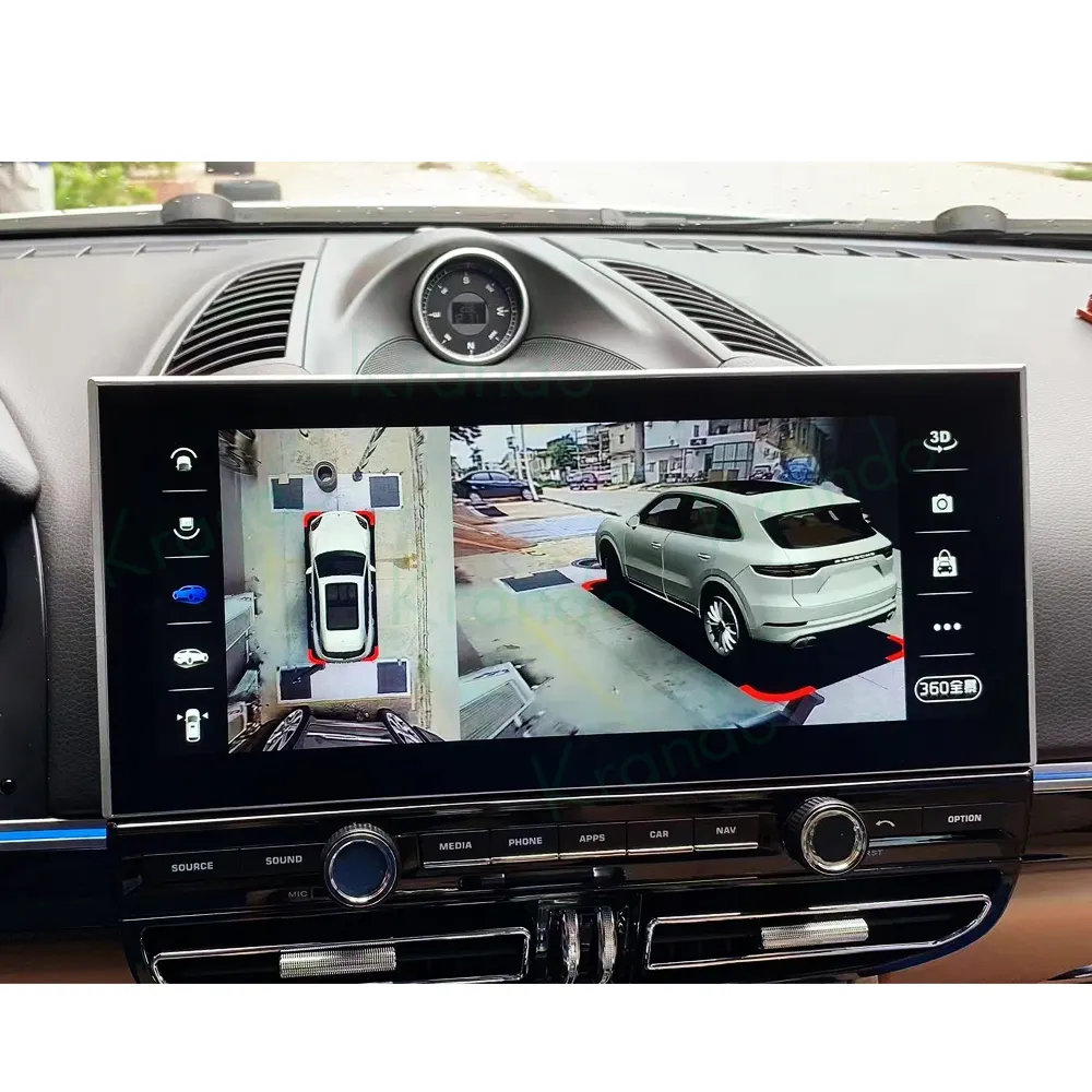 Krando 12.3 "Porsche Cayenne navigasyon GPS-2010 için Android araba 2016 kafa ünitesi IPS ekran araç DVD oynatıcı multimedya sistemi Carplay