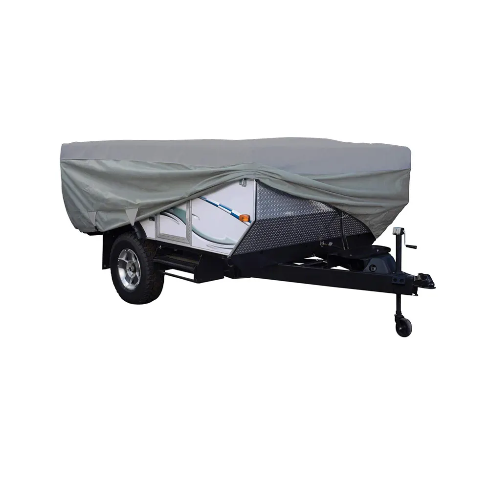 Cobertura de campista 900d Pop Up para trailer de barraca à prova d'água com faixa reflexiva compatível com 10 camper RV