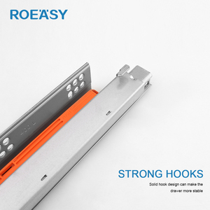 ROEASY 3 pliegues amortiguador cesta cajones canal empujar para abrir rieles telescópicos ocultos cierre suave bajo montaje oculto cajón deslizante - Product Image 5