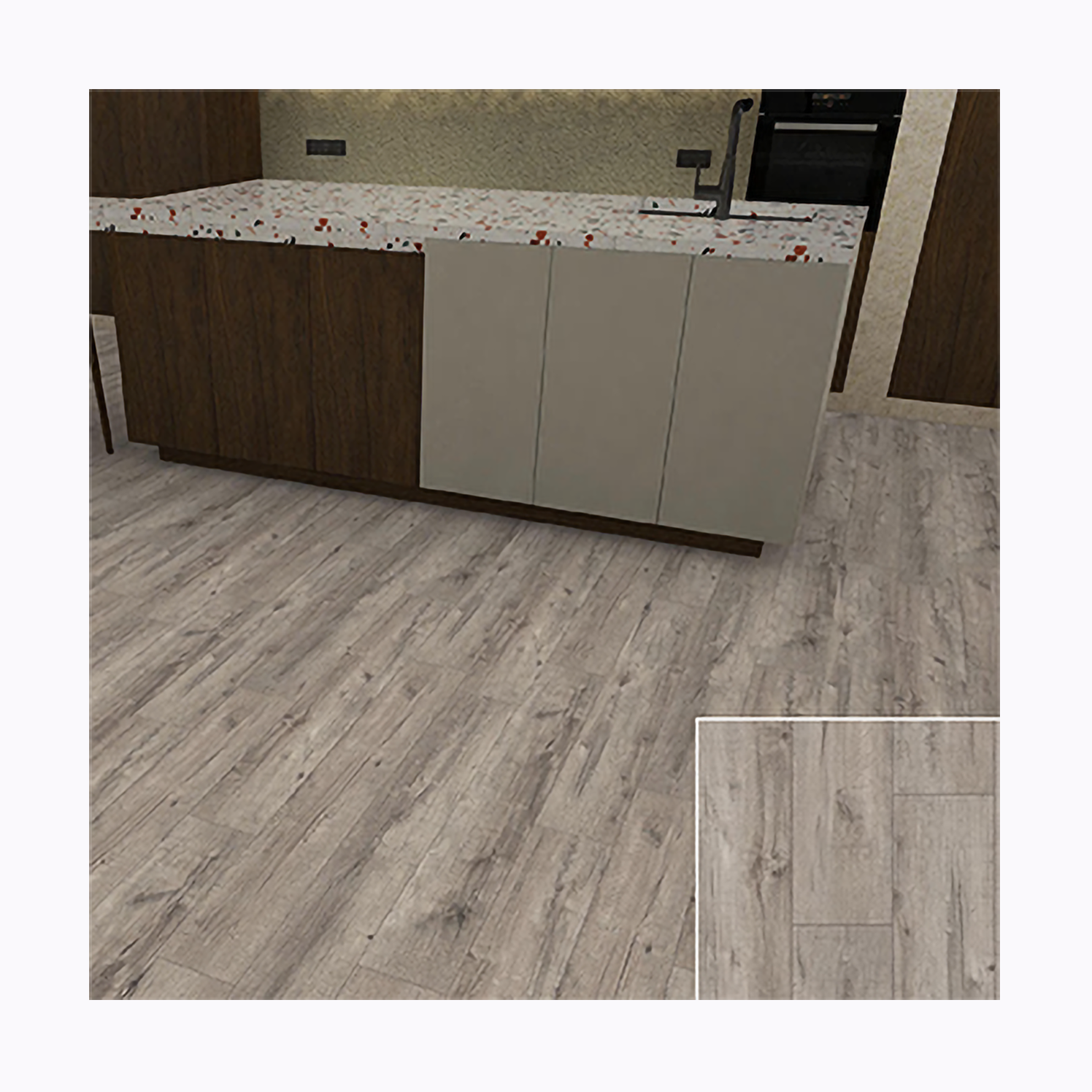 MGM88007-006 de tablón de vinilo para pisos SPC