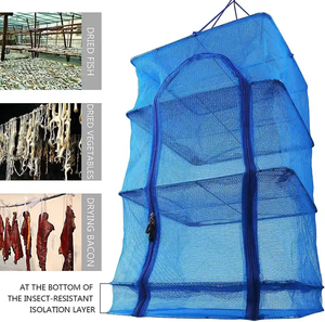 Mydays <strong>Tech</strong> Multi-sizes 4 Layers Durable Moistureproof Strong Foldable Hanging Fish Dry <strong>Net</strong> for Shrimp Fruit Vegetables Herb - Product Image 2