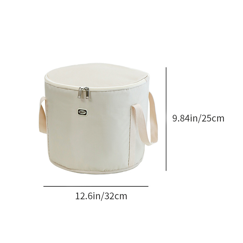 ถังแช่เท้าขนาดเล็กสีเบจพร้อมฝาปิด