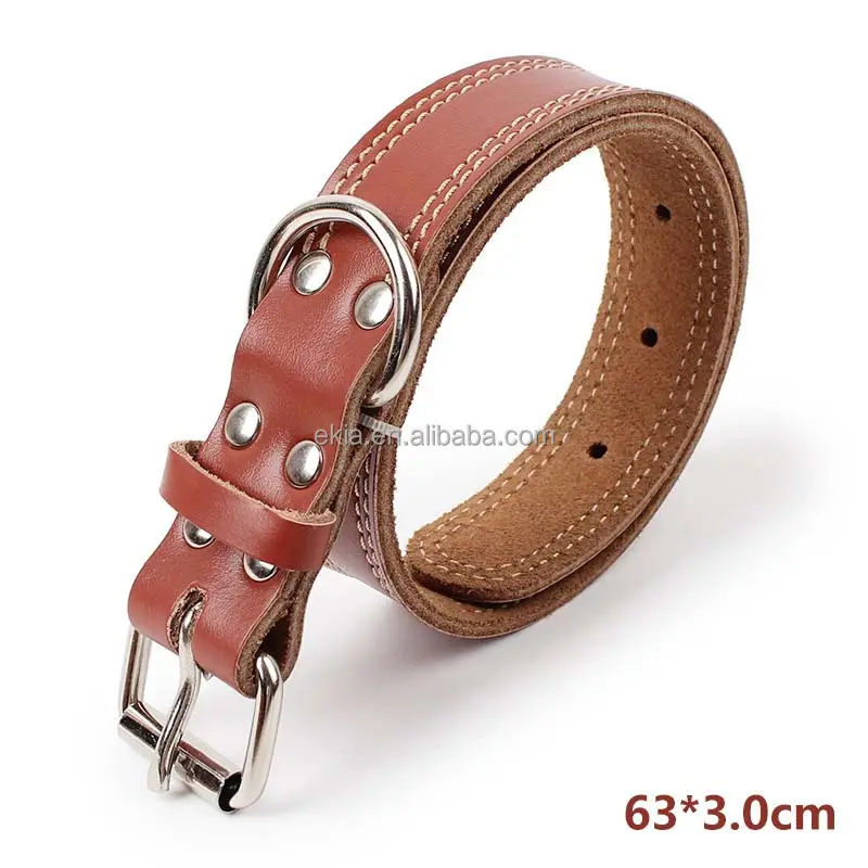 2021 new design Luxury Genuine Leather Dog Collar