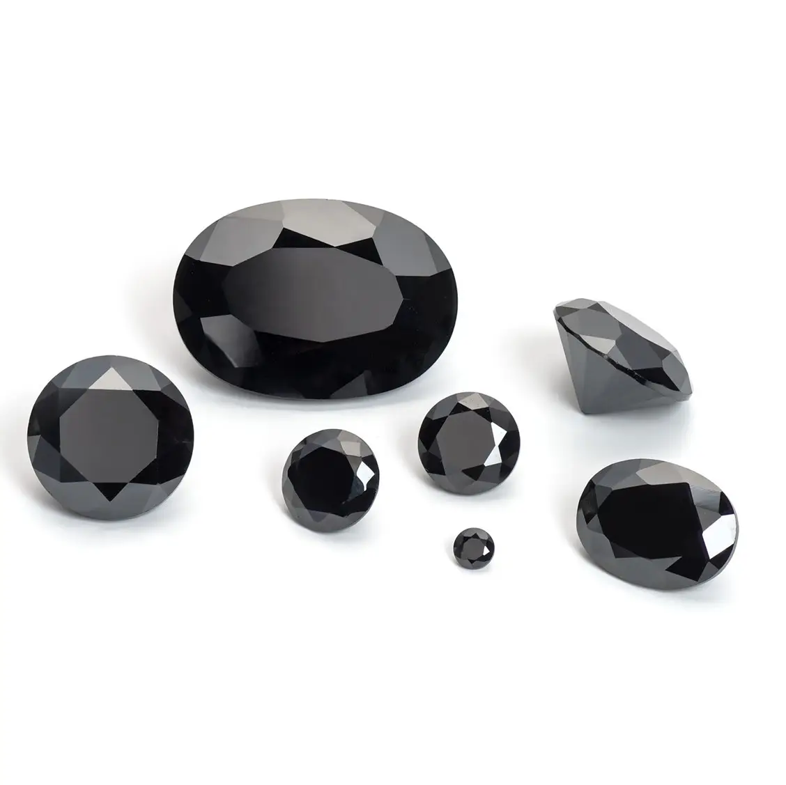 דבר נדיר Directsale מפעל מותאם אישית סיטונאי ביצוע מכונת לחתוך Cz אבנים שחור מעוקב Zirconia עבור תכשיטים