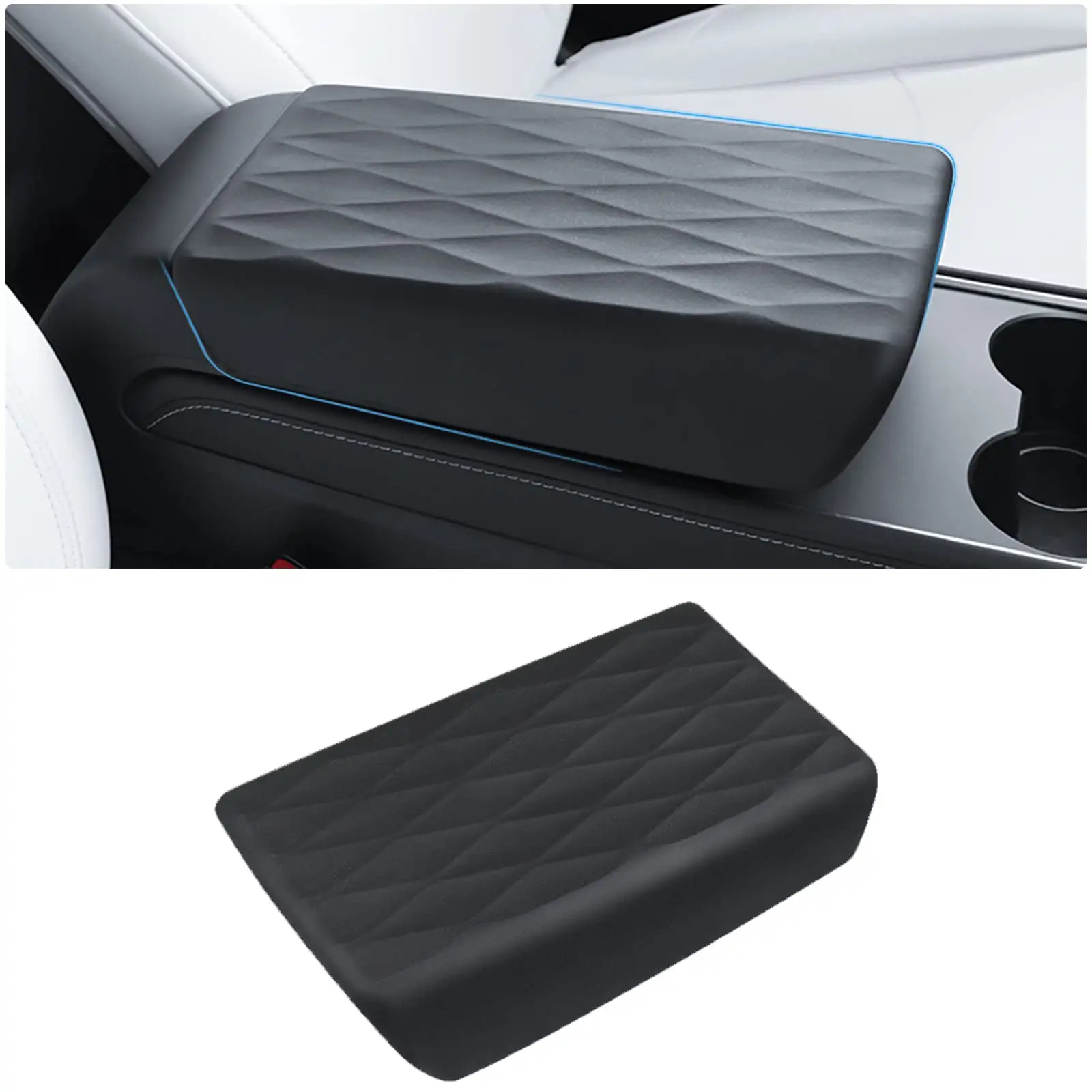 Housse d'accoudoir de voiture pour Tesla Model 3 Model Y Center Console Protector Pad Automobile Waterproof Armrest Box Protector