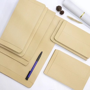 Individueller Druck Mini-Schmuckverpackung schwarzer brauner Kraftpapierumschlag mit Knopf und Schnur - Product Image 2