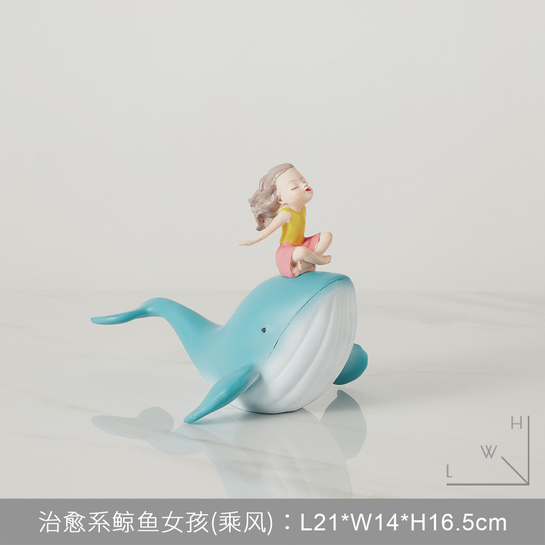 Baleine guérisseuse, fille, chevauche le vent