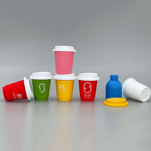 植物ベースの再利用可能なコーヒーカップ5オンス、ポータブルトラベルコーヒープラスチックカップ