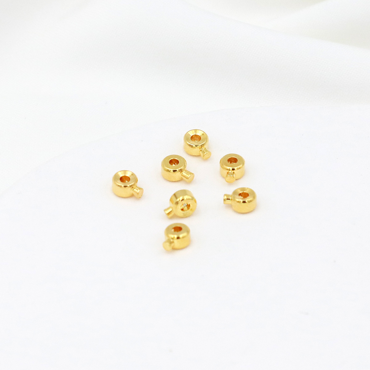 18K genuine gold flat positioning buckle