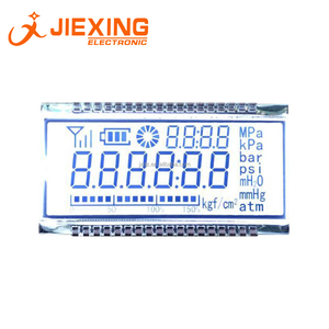 Doppia fila 8 caratteri codice segmento LCD schermo di pressione gauge display LCD GDC04362 con orologio/di energia elettrica - Product Image 2