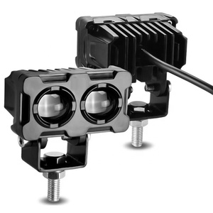 Toptan motosiklet LED Spot lamba yüksek düşük işın çift renk harici çalışma lambası kare Lens sis lambası modelleri ile X5 şehir X2 - Product Image 1