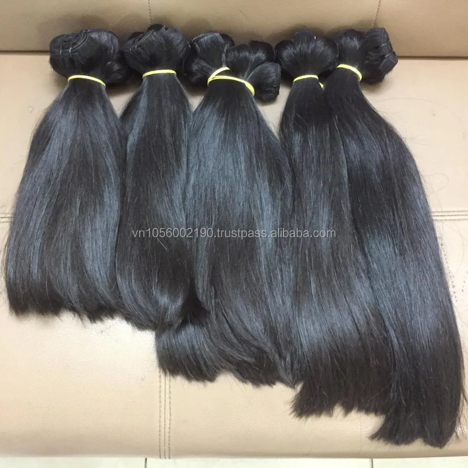 BEST SELLER!!! Super double weft silky straight Vietnamese Human Virgin Raw Hair