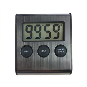 Jiuyi Hot Selling High-end Aluminum Surface Kitchen <strong>Timer</strong> Digital <strong>LCD</strong> Screen Refrigerator Magnetic Baking Student Learning <strong>Timer</strong> - Product Image 1