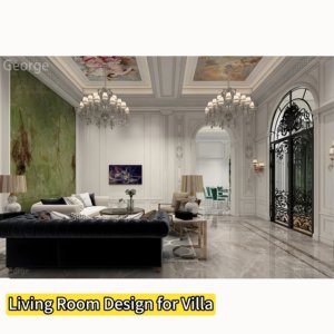 Phong cách hiện đại 3D Rendering vật liệu xây dựng toàn bộ ngôi nhà tùy biến thiết kế nội thất cho phòng khách căn hộ biệt thự - Product Image 2