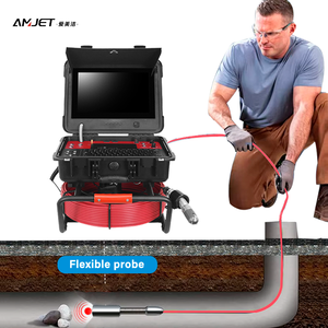 AMJET sıhhi tesisat muayene için 360 derece rotasyon kamera kanalizasyon inceleme kamerası 512 verici 4k netlik otomatik denge. - Product Image 3