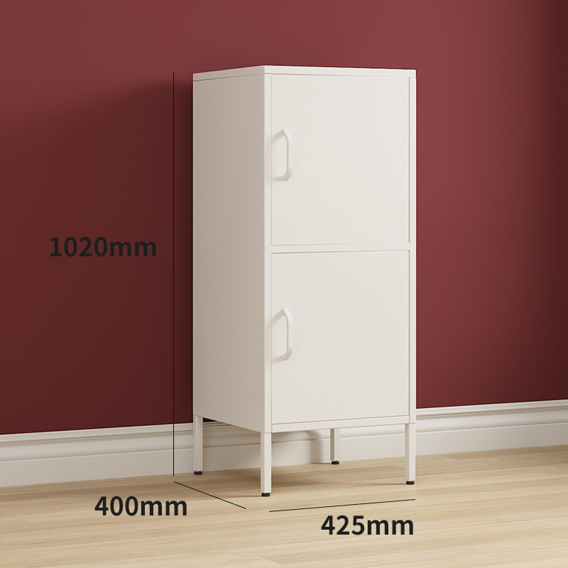 Meuble haut et bas blanc avec portes - 424 cm de large