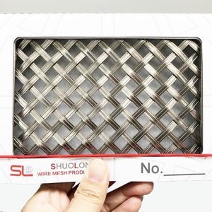 Support Samples Woven Wire <strong>Mesh</strong>:Stainless Steel Intersecting <strong>Strips</strong> Primary Color <strong>Metal</strong> <strong>Mesh</strong> for Decoration