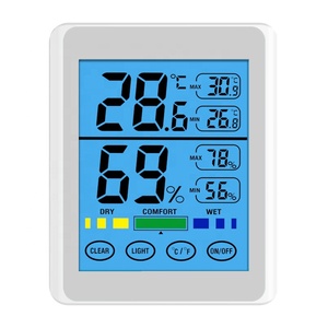 CH-914 <strong>Large</strong> LCD Display Digital Temperature Humidity Meter Thermo-<strong>hygrometer</strong> Max Min Recorde Digital <strong>Hygrometer</strong> - Product Image 1