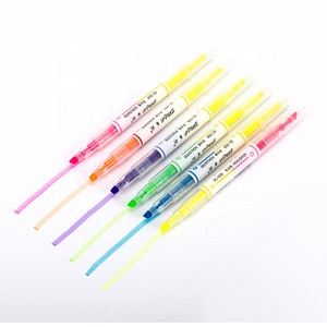 3 farbe set Double-ended fluoreszierende stift highlighter stift mit meißel spitze für büro und schule - Product Image 1