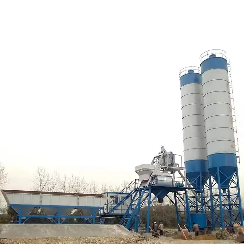 Yeni Mini sıcak karıştırma tesisi HZS25 25m 3/h kapasiteli prekast beton makinesi ile satılık