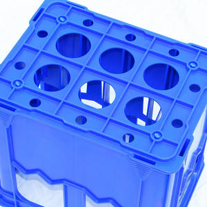 24 Bottle <strong>Stackable</strong> HDPE Plastic <strong>Crate</strong> With <strong>Mesh</strong> Design Beverage Storage Box for Wine and Beer Plastic Case - Product Image 6