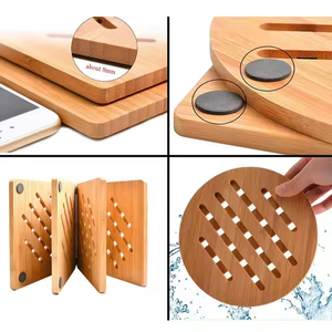 定制标志4 pcs竹制餐垫竹垫热菜套装热菜茶壶壶碗 - Product Image 2