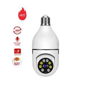 1 fabrika fiyat 1296P 3MP V380PRO Yoosee Tuya gece görüş 360 derece IP E27 kablosuz ev güvenlik CCTV Wifi ampul PTZ kamera - Product Image 1