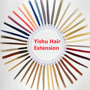 100% 人のストレートヘアカラースウォッチリング工場プロセスカラーチャートヘアエクステンションサロン用 - Product Image 3